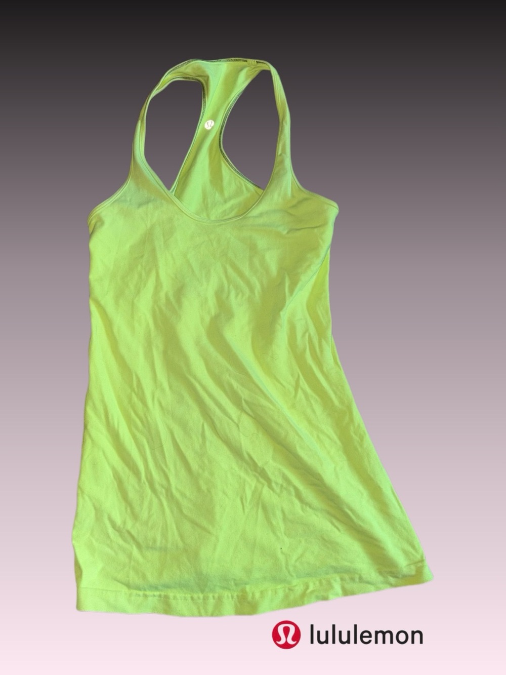 Lululemon Women’s Neon Lime Racerback Tank Top size 10